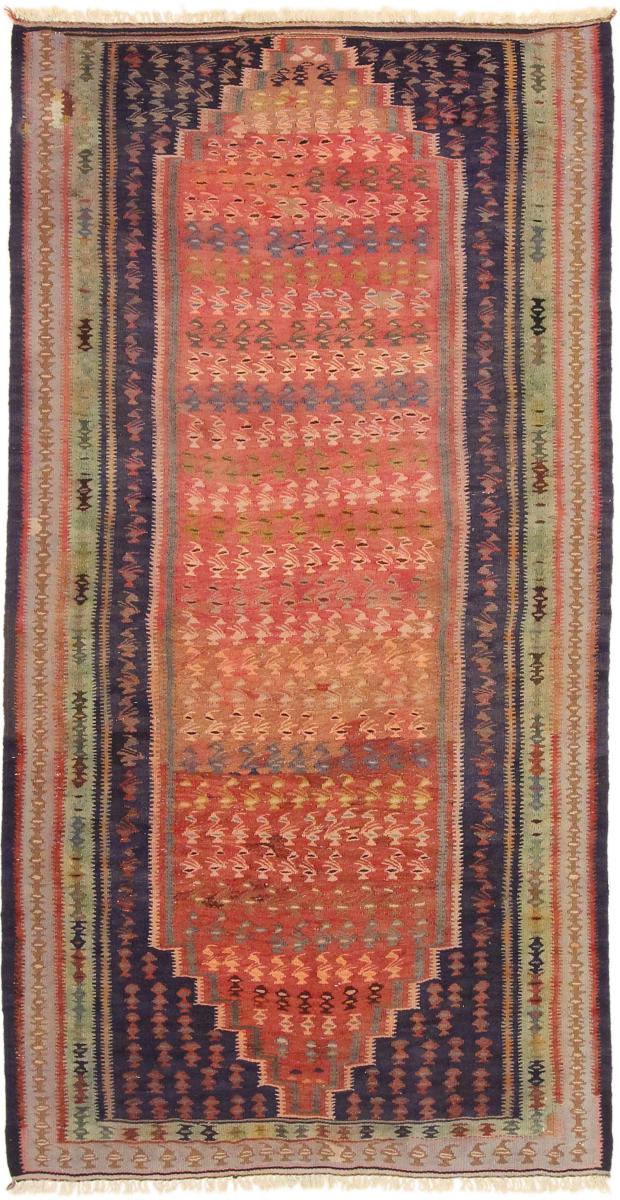 Persisk tæppe Kelim Fars 220x116 220x116, Persisk tæppe Håndvævet