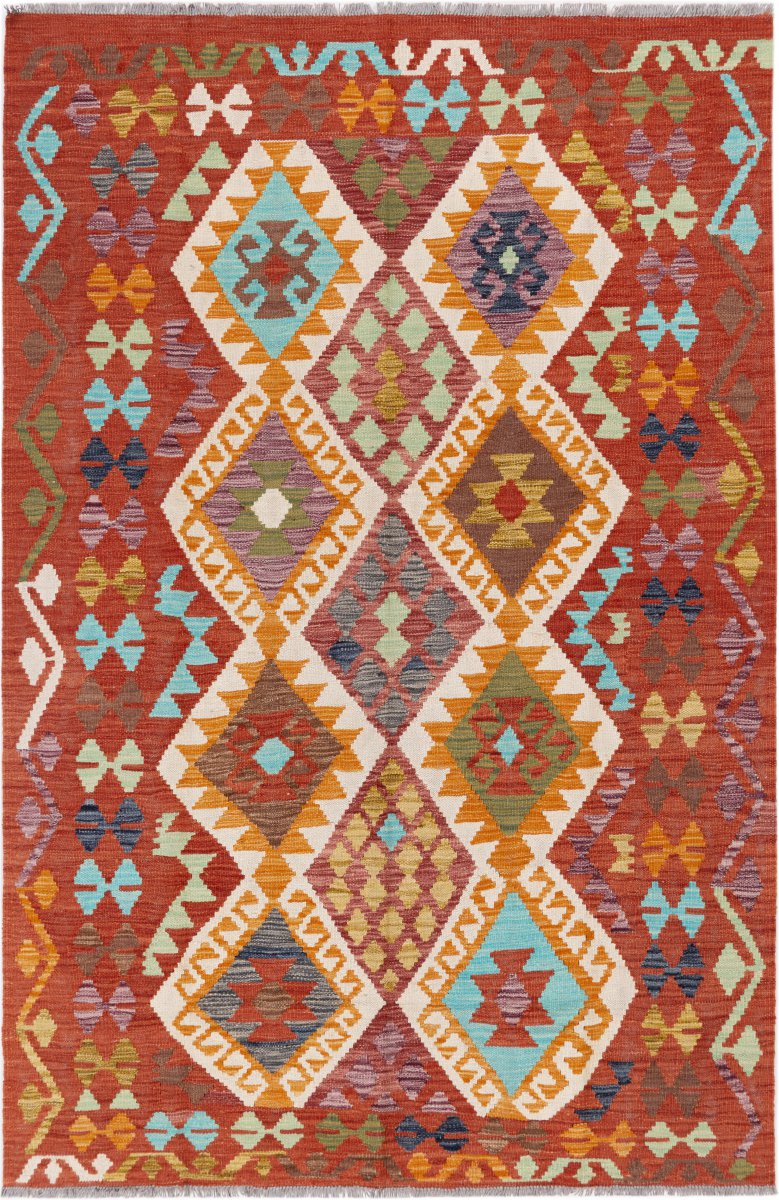 Afgán szőnyeg Kilim Afgán 197x128 197x128, Perzsa szőnyeg Kézzel szőtt
