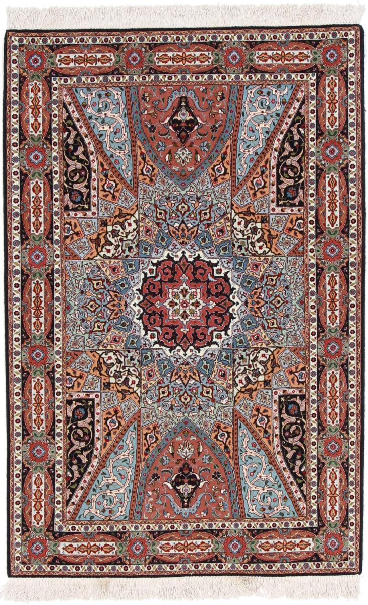 Persisk tæppe Tabriz 60Raj Gumbad Silketrend 159x101 159x101, Persisk tæppe Knyttet i hånden