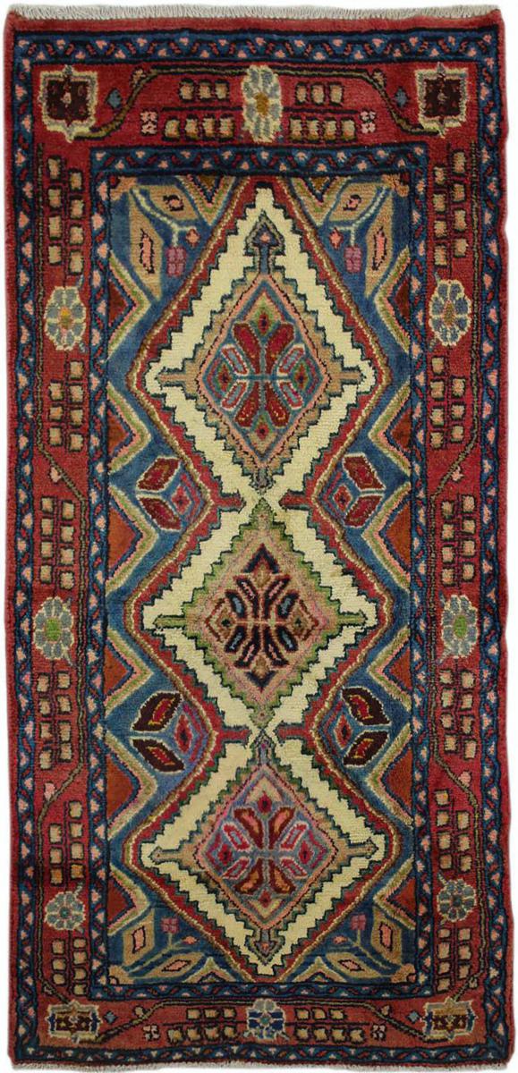 Tapis persan Hamadan 147x74 147x74, Tapis persan Noué à la main