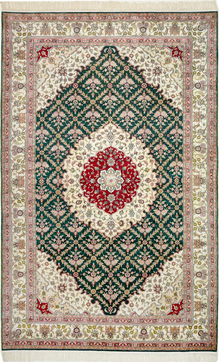  Hereke Zijde 246x150 246x150, Perzisch tapijt Handgeknoopte