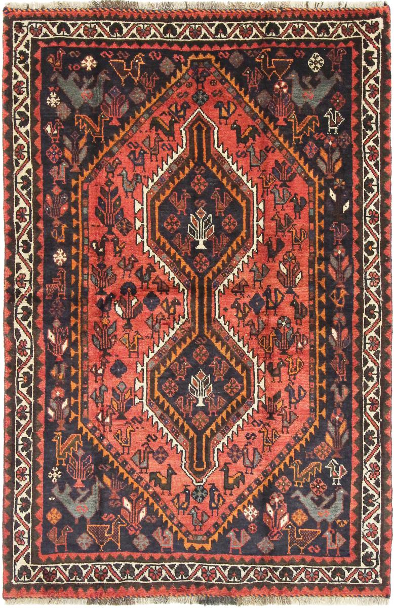 Tapete persa Ghashghai 194x127 194x127, Tapete persa Atado à mão