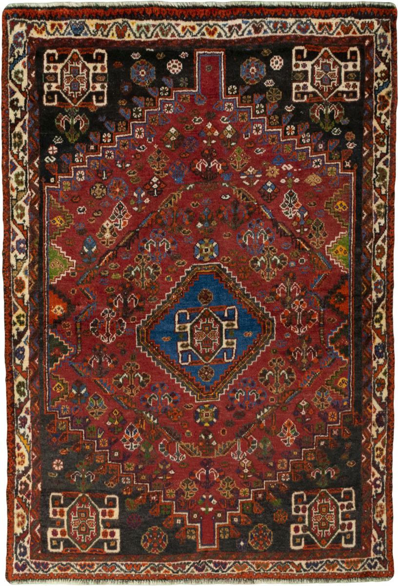 Tapis persan Shiraz 155x107 155x107, Tapis persan Noué à la main