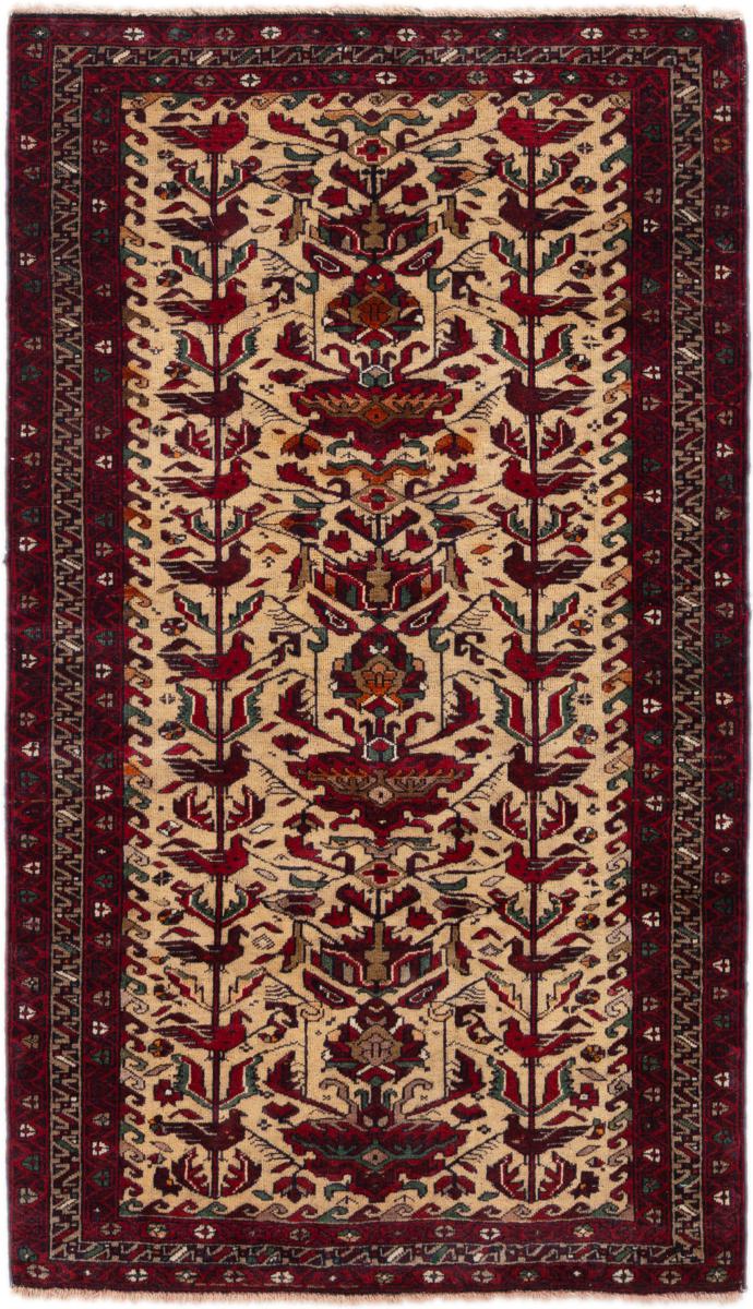 Persisk tæppe Ghutshan Antikke 126x72 126x72, Persisk tæppe Knyttet i hånden