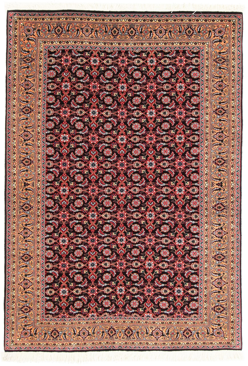 Tapete persa Tabriz 50Raj Mahi 146x101 146x101, Tapete persa Atado à mão