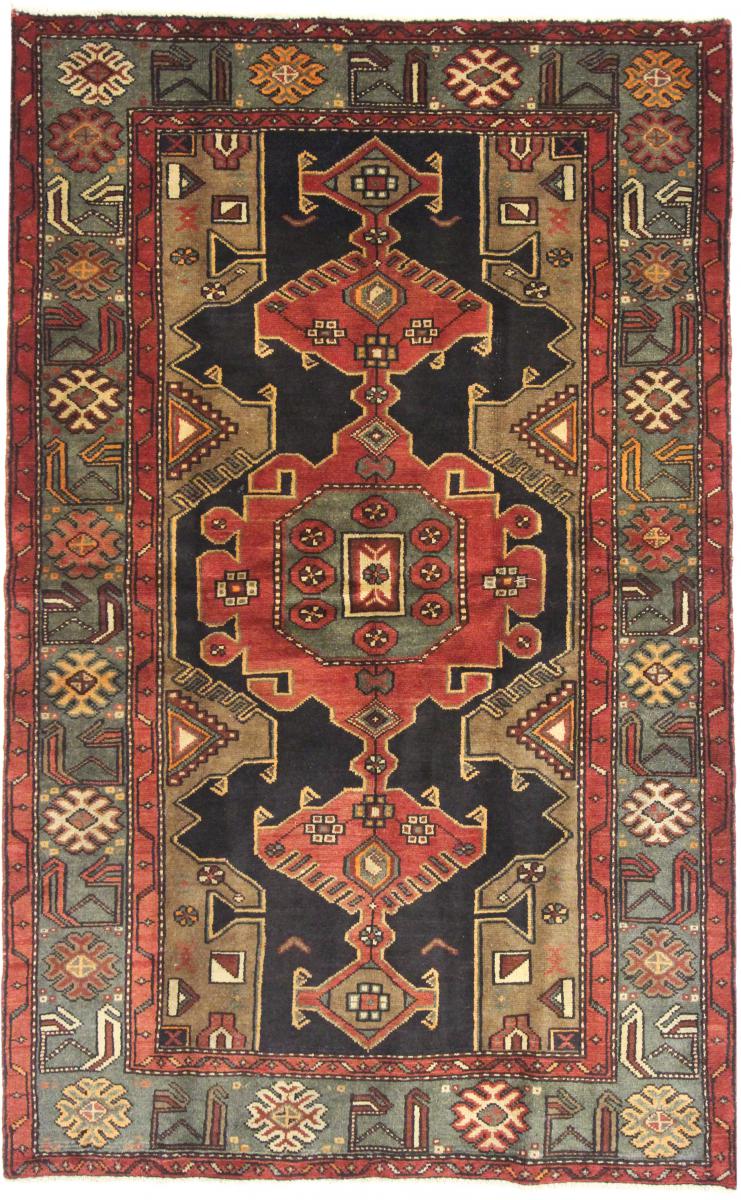 Persisk tæppe Sandjan 198x126 198x126, Persisk tæppe Knyttet i hånden