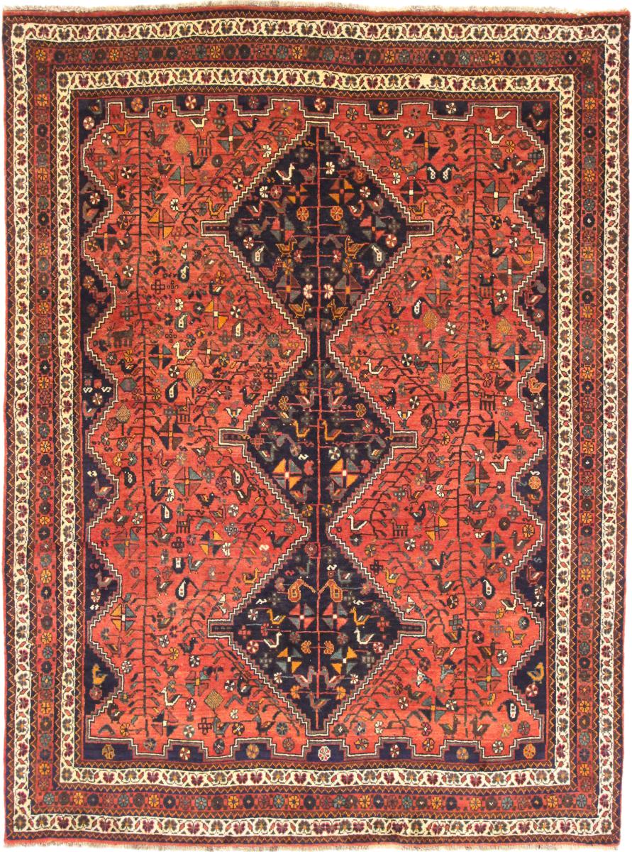 Tapete persa Shiraz 283x190 283x190, Tapete persa Atado à mão