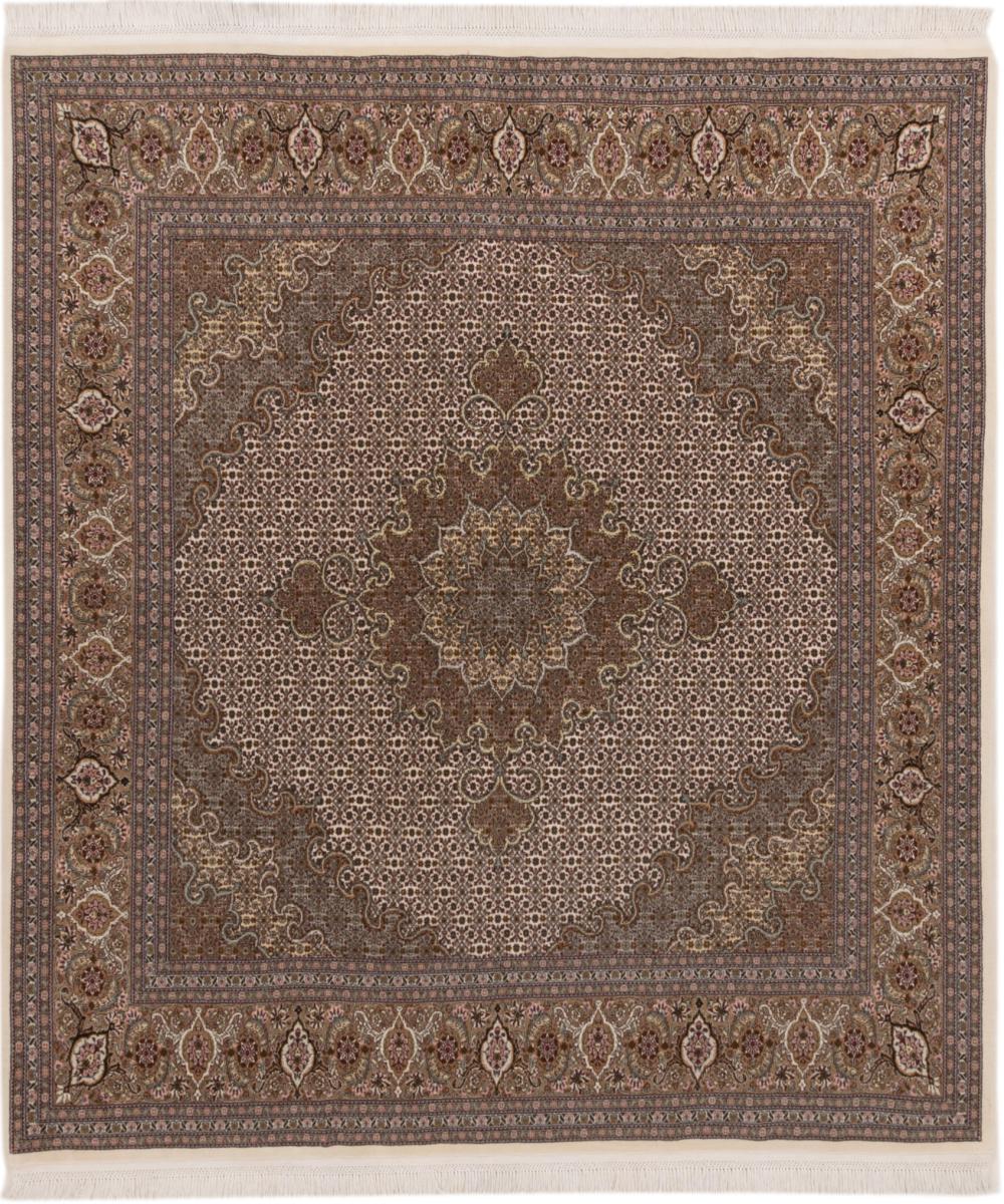 Tapete persa Tabriz 50Raj 217x201 217x201, Tapete persa Atado à mão