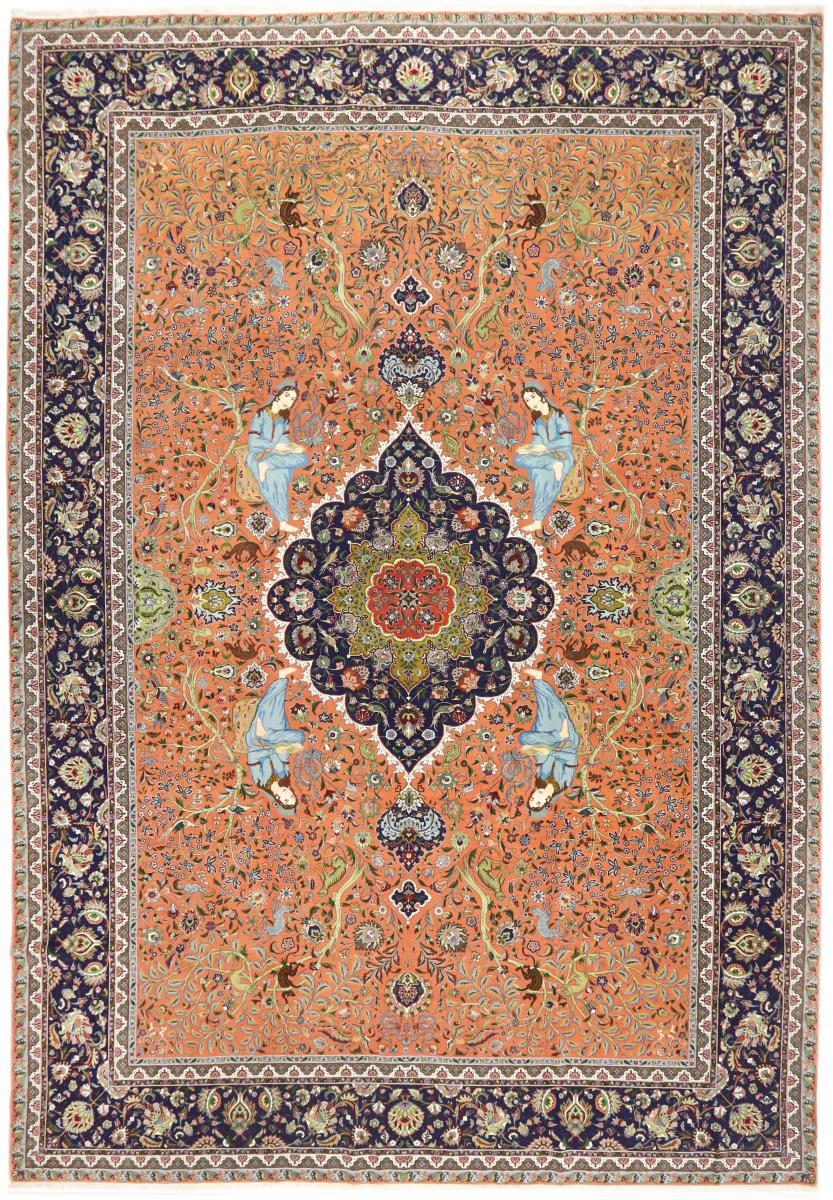 Tapete persa Tabriz Velho 509x351 509x351, Tapete persa Atado à mão