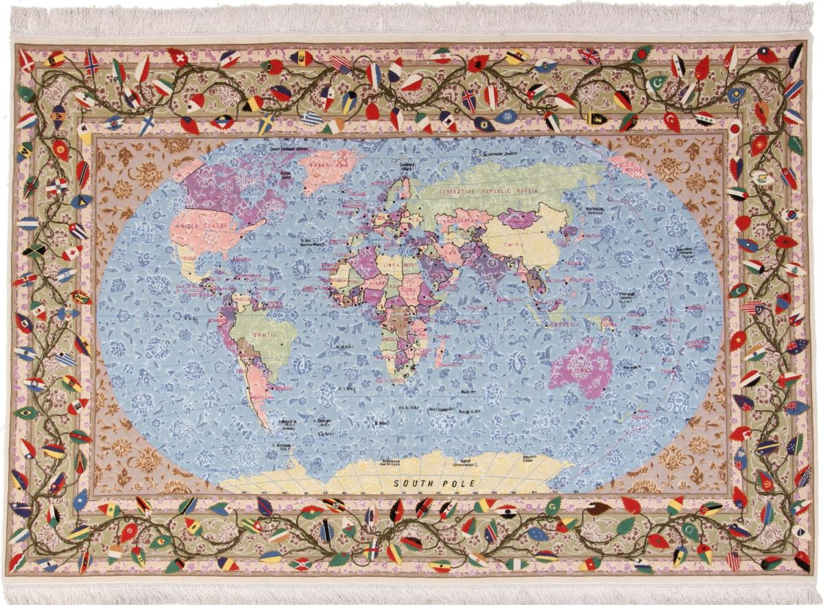 Perzsa szőnyeg Tabriz 70Raj Selyemfonal 9'5"x6'4" 9'5"x6'4", Perzsa szőnyeg Kézzel csomózva