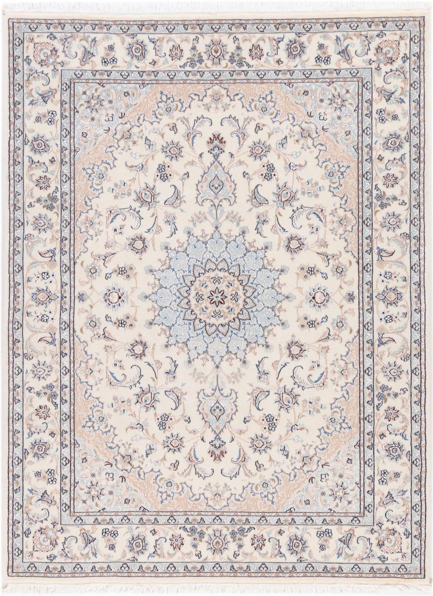 Tapis persan Naïn 9La 202x159 202x159, Tapis persan Noué à la main