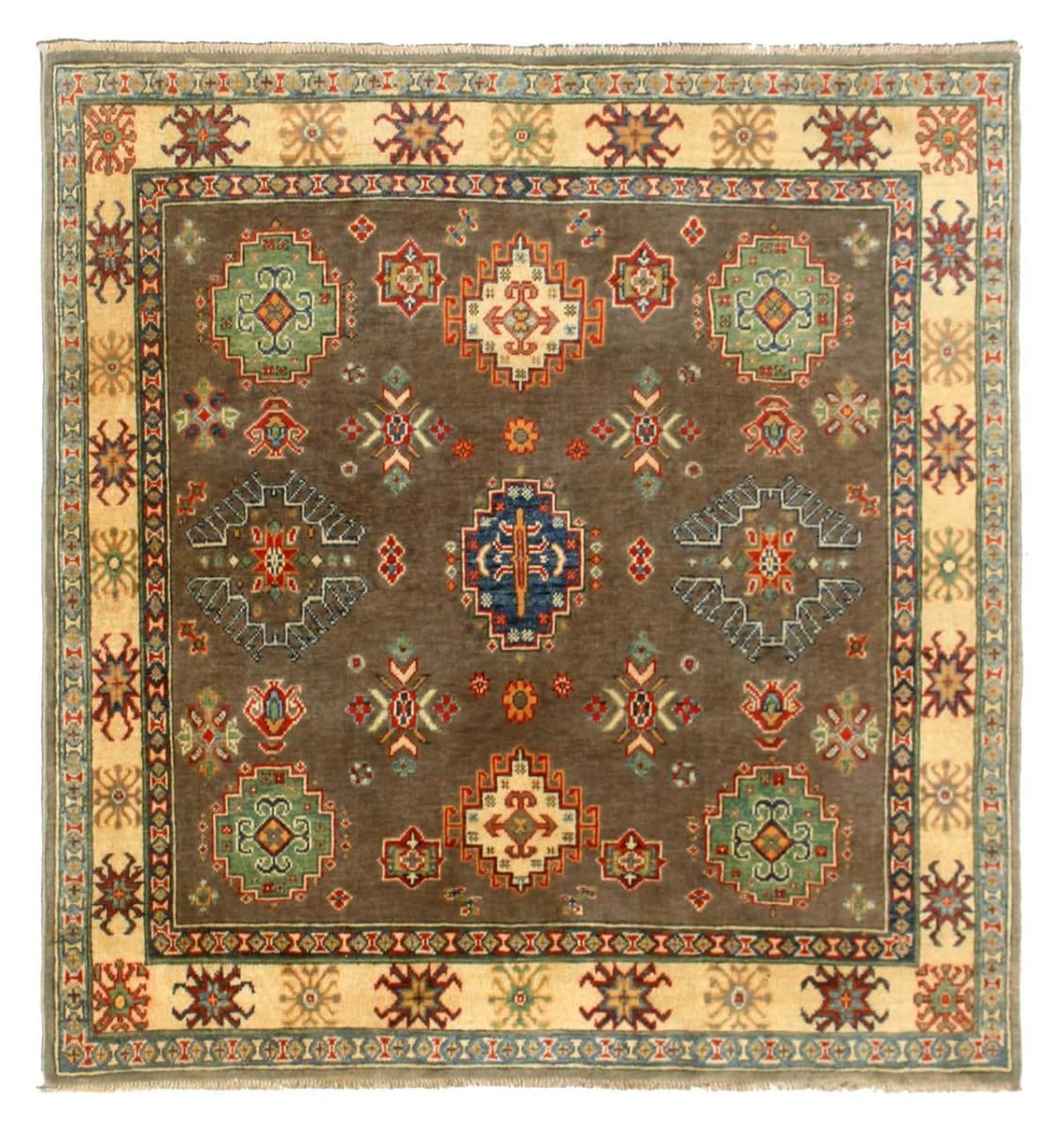 Afghan rug Kazak Ghazni 152x152 152x152, Persian Rug Knotted by hand