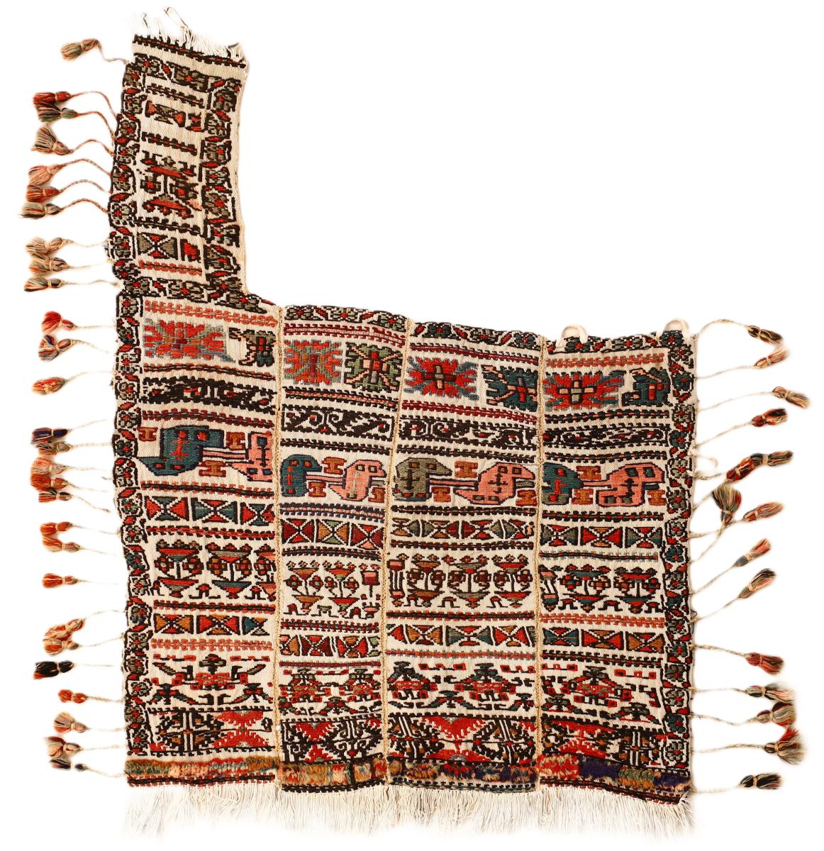 Persian Rug Kilim Fars 3'0"x2'5" 3'0"x2'5", Persian Rug Woven by hand