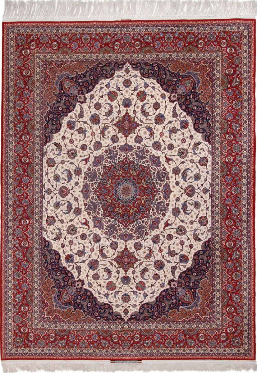 Tapete persa Isfahan Seyrafian Fio de Seda 416x311 416x311, Tapete persa Atado à mão