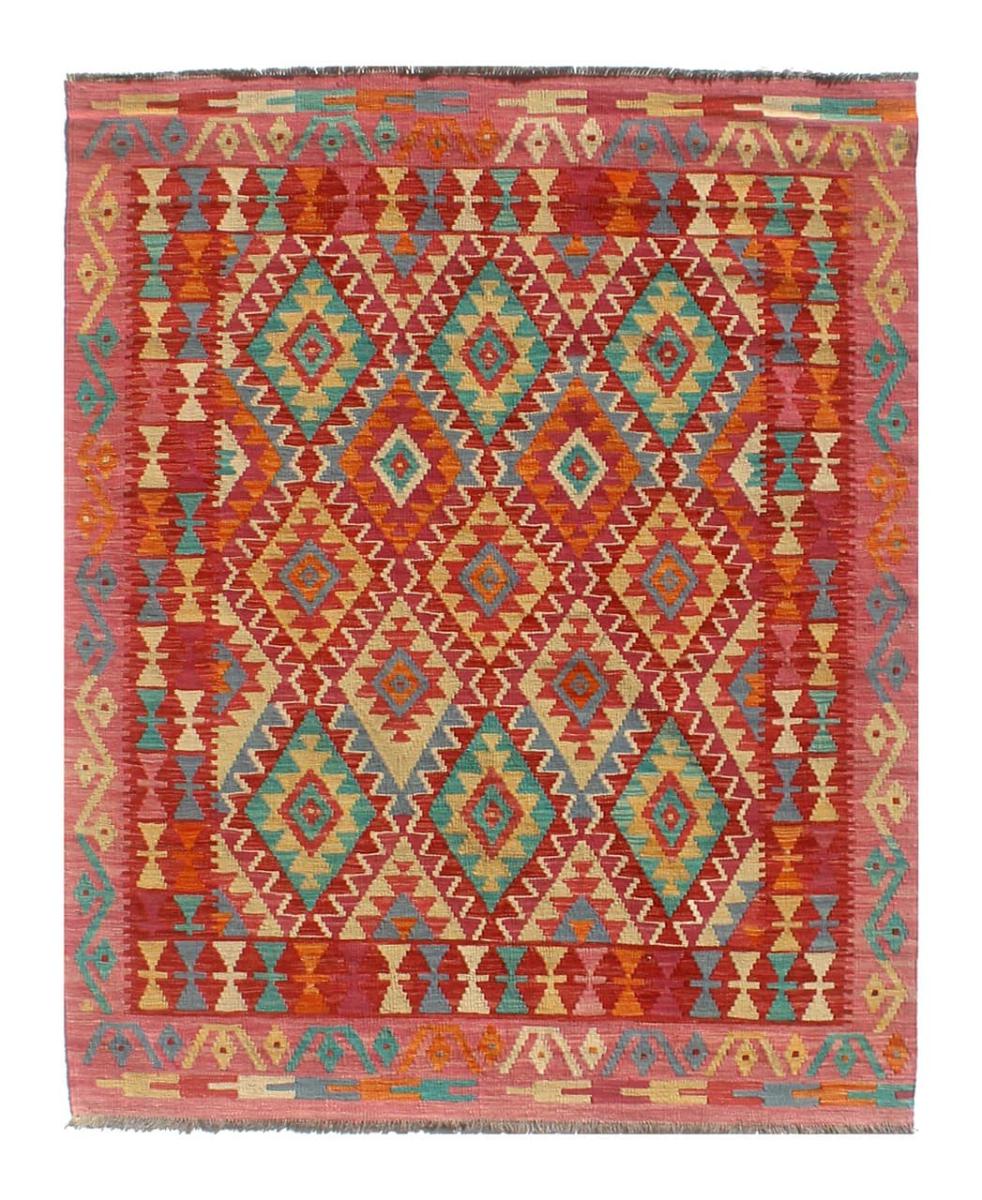 Afghan rug Kilim Afghan 6'6"x5'1" 6'6"x5'1", Persian Rug Woven by hand