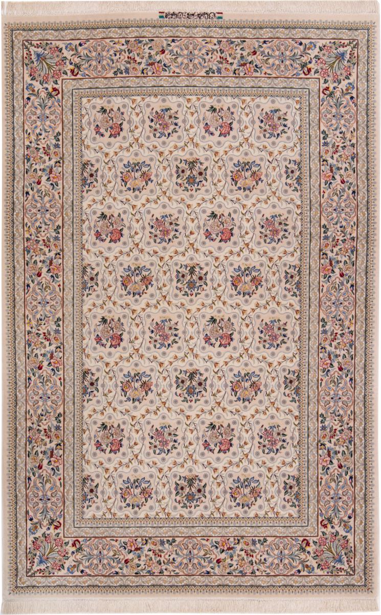 Tappeto persiano Isfahan Ordito in Seta 226x145 226x145, Tappeto persiano Annodato a mano