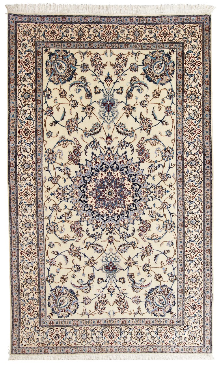 Tappeto persiano Nain 6La 220x129 220x129, Tappeto persiano Annodato a mano