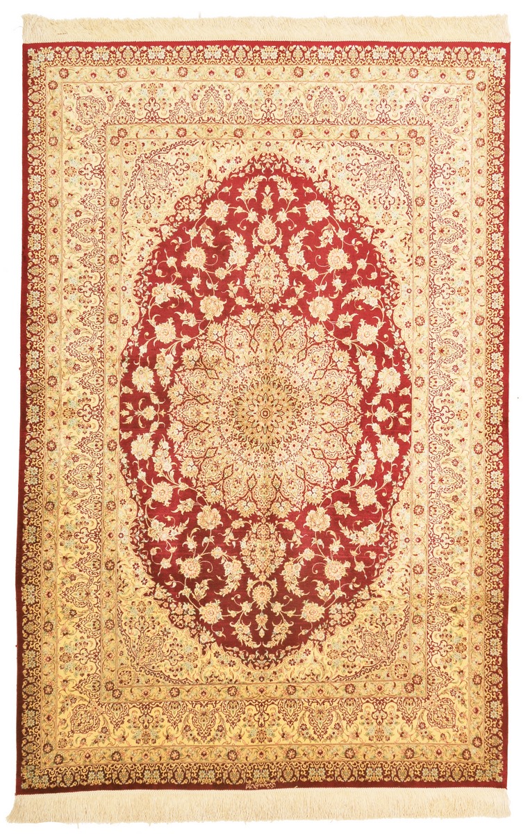Tappeto persiano Ghom seta  233x153 233x153, Tappeto persiano Annodato a mano