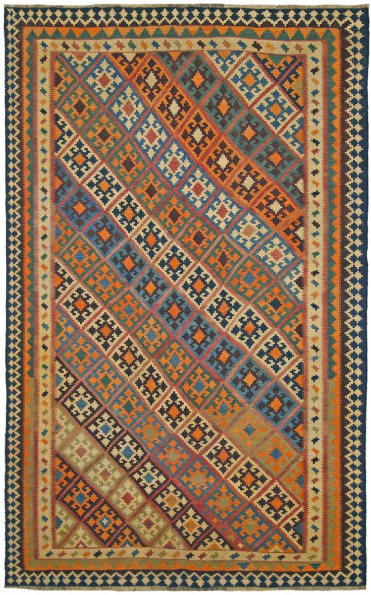 Persian Rug Kilim Fars 9'1"x5'9" 9'1"x5'9", Persian Rug Woven by hand