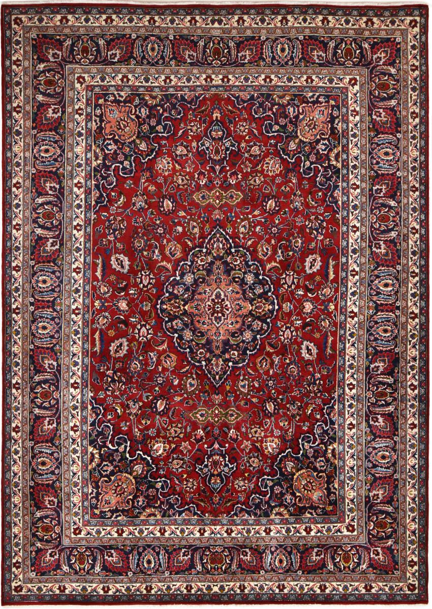 Tapete persa Mashhad 11'3"x8'2" 11'3"x8'2", Tapete persa Atado à mão