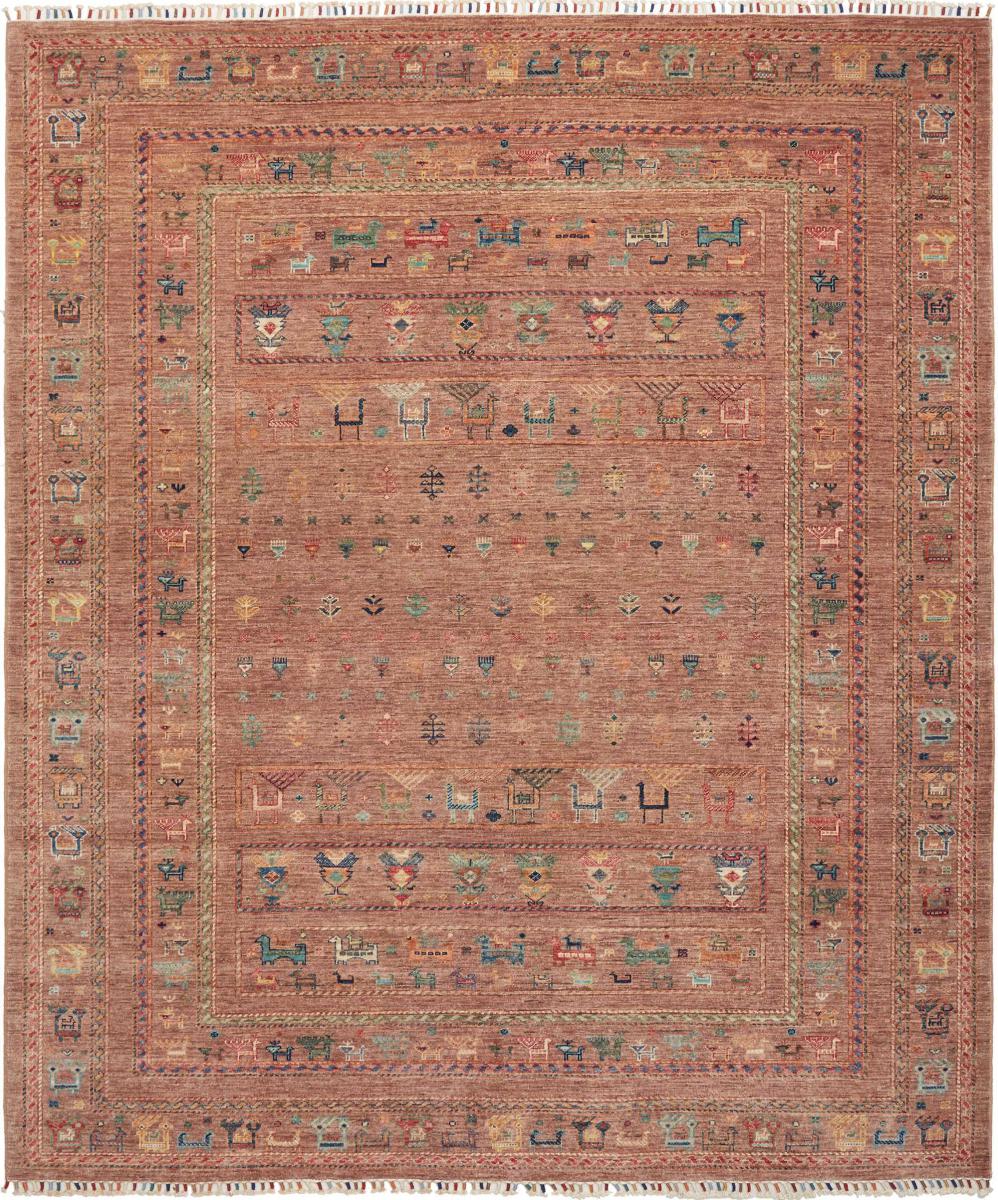 Pakistani rug Design Arijana 8'1"x6'9" 8'1"x6'9", Persian Rug Knotted by hand