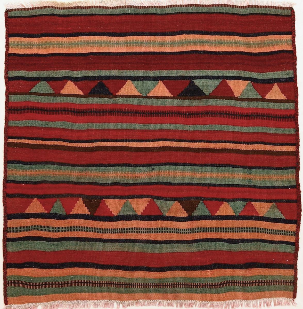 Persisk teppe Kelim Fars 127x125 127x125, Persisk teppe Handwoven 
