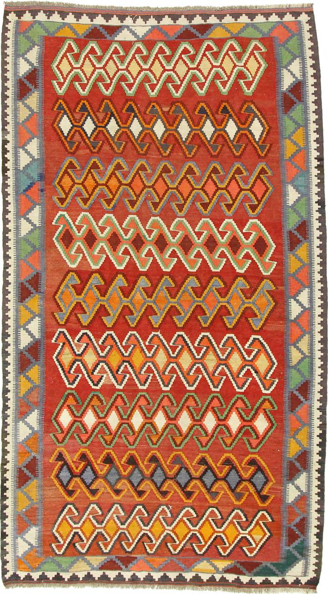 Tapete persa Kilim Fars Azerbaijan Antigo 275x151 275x151, Tapete persa Tecido à mão