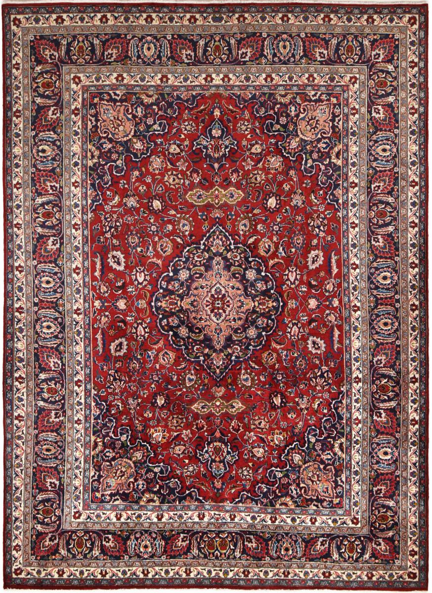 Tapete persa Mashhad 11'2"x8'2" 11'2"x8'2", Tapete persa Atado à mão