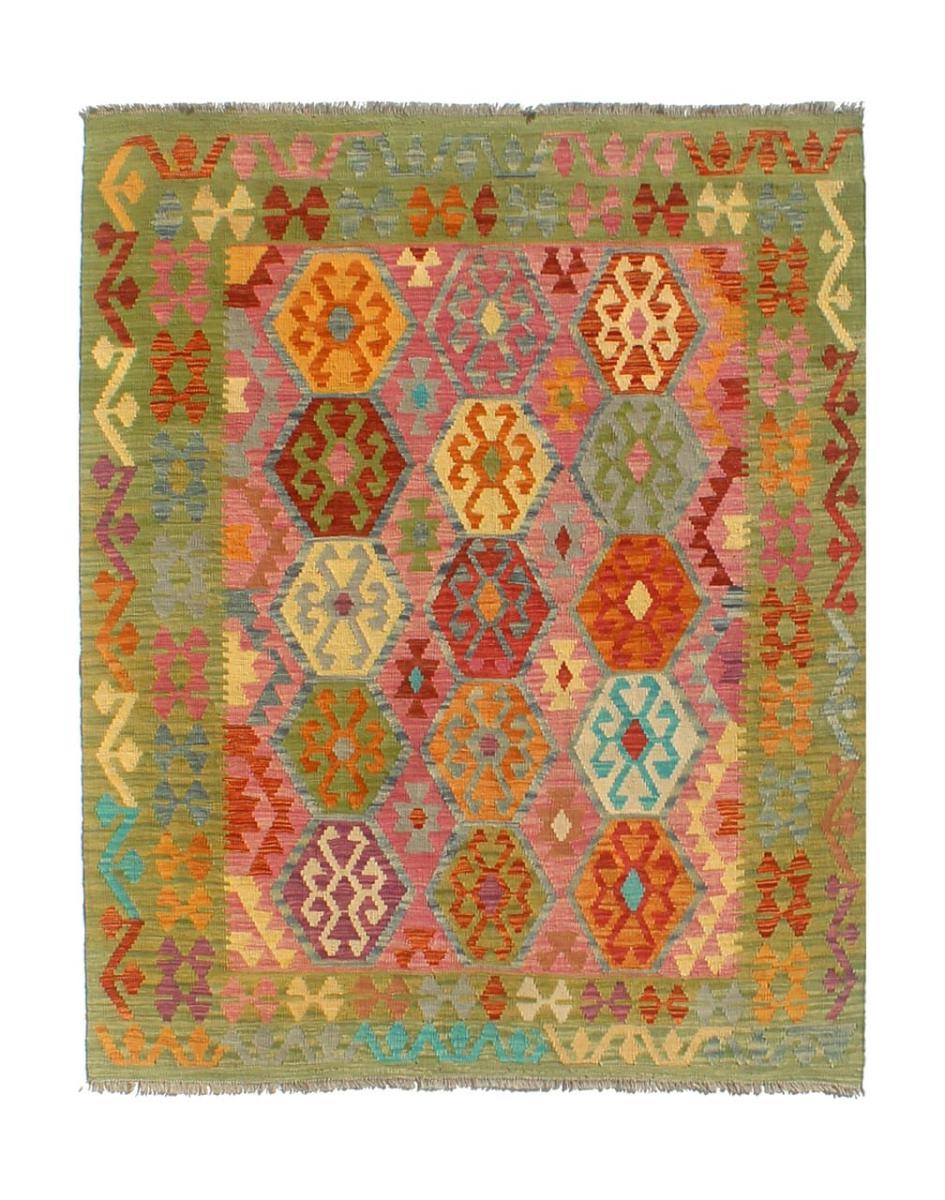 Afghan rug Kilim Afghan 6'4"x5'4" 6'4"x5'4", Persian Rug Woven by hand