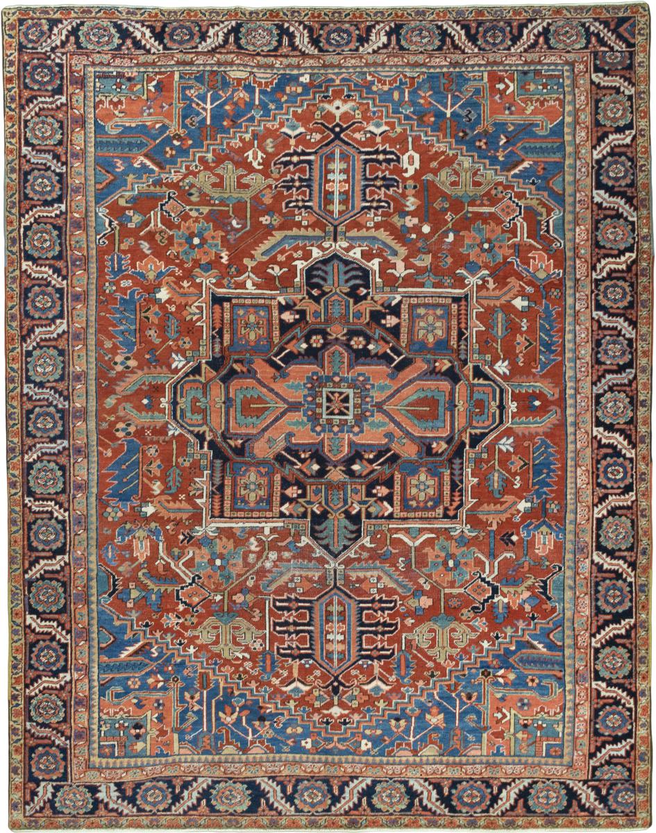 Persian Rug Heriz Antique 376x301 376x301, Persian Rug Knotted by hand