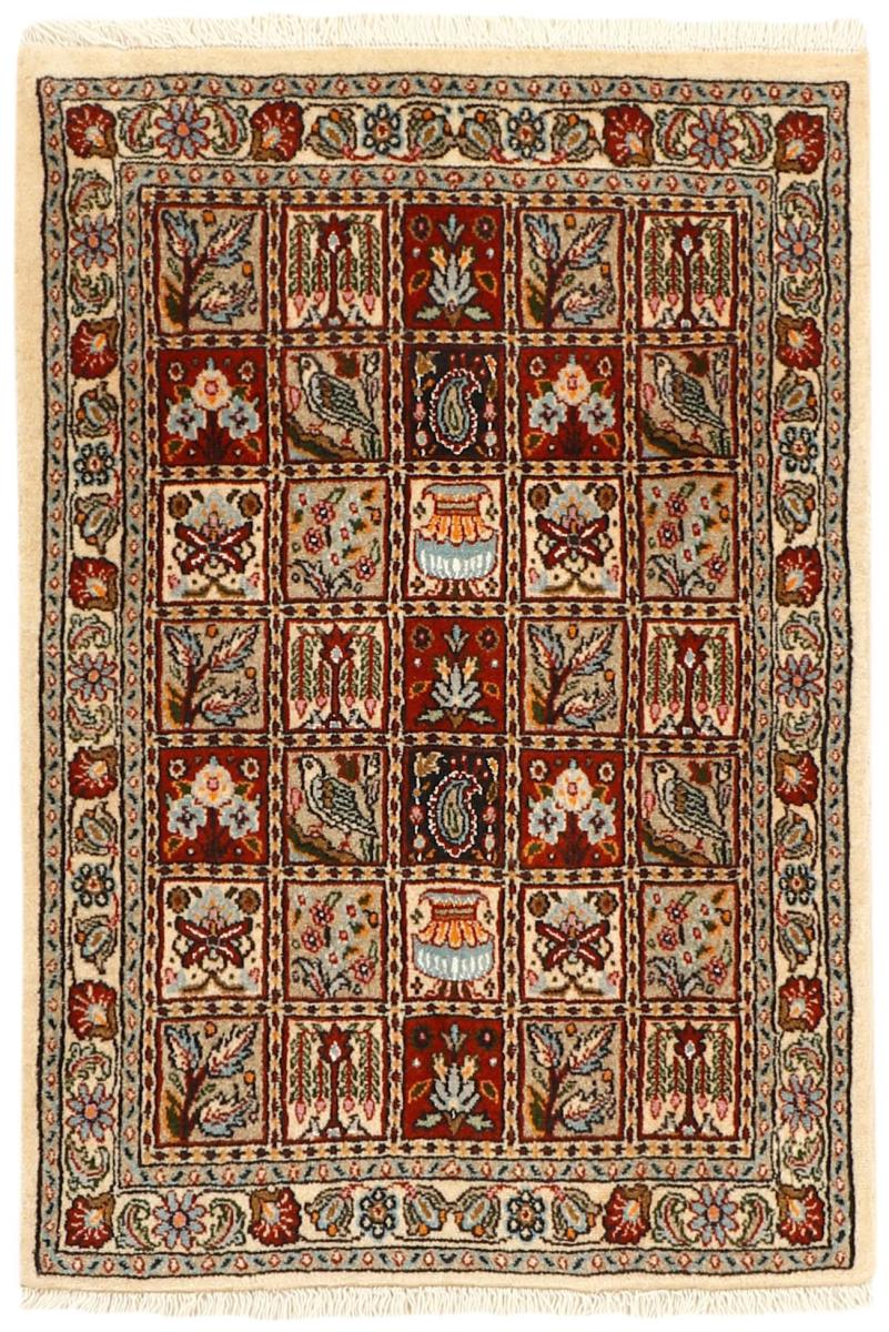Tapis persan Moud Garden 3'0"x2'0" 3'0"x2'0", Tapis persan Noué à la main