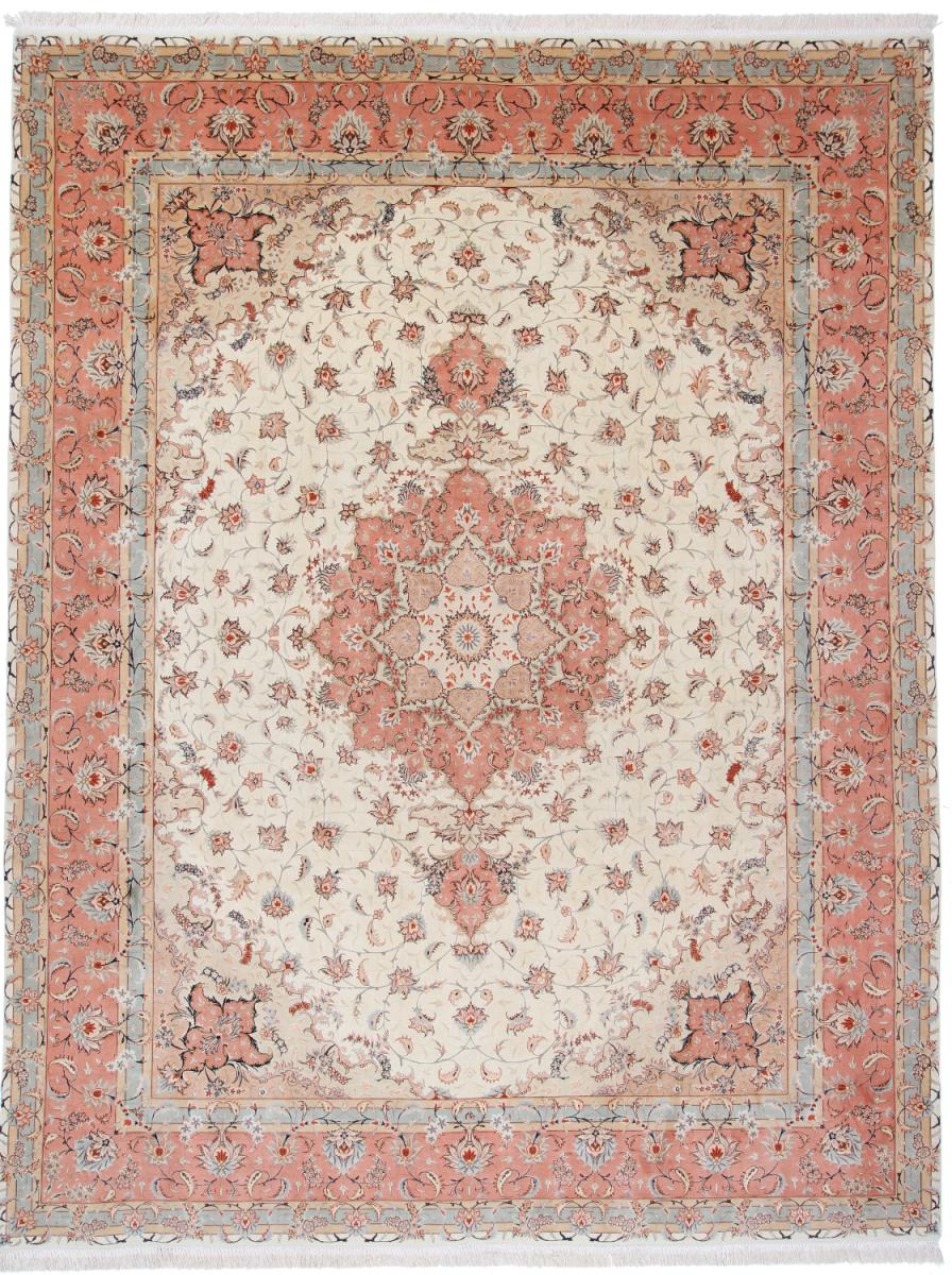Tapis persan Tabriz 50Raj Chaîne de Soie 386x296 386x296, Tapis persan Noué à la main