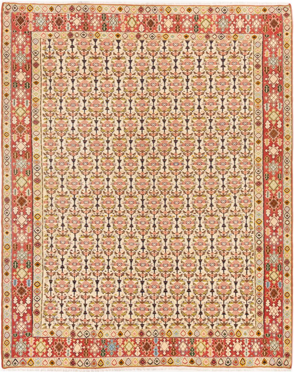 Persisk matta Kilim Fars Senneh 385x309 385x309, Persisk matta Knuten för hand
