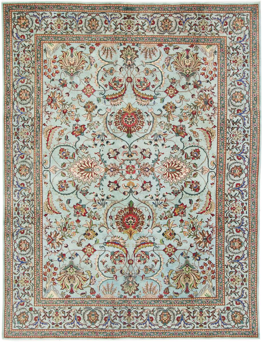 Persian Rug Tabriz Over-Dyed Antique 13'2"x10'2" 13'2"x10'2", Persian Rug Knotted by hand