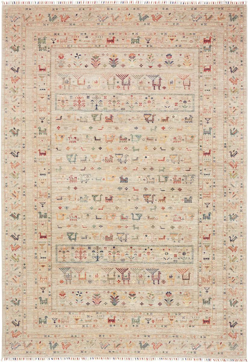 Pakistani rug Design Arijana 9'7"x6'8" 9'7"x6'8", Persian Rug Knotted by hand