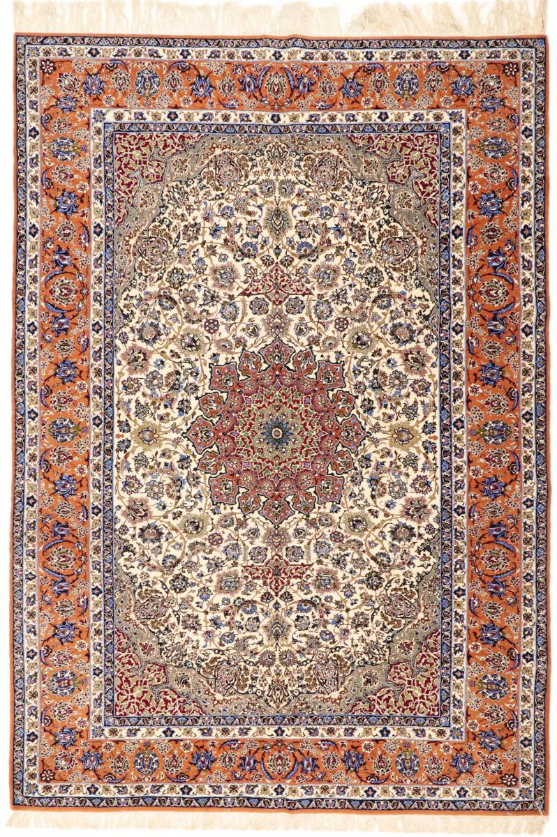 Tapete persa Isfahan Fio de Seda 301x209 301x209, Tapete persa Atado à mão