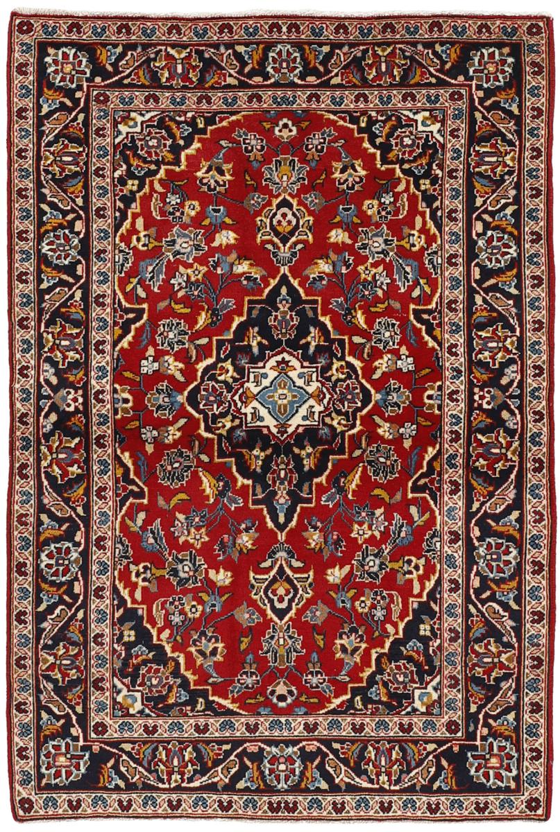 Persian Rug Keshan 5'1"x3'5" 5'1"x3'5", Persian Rug Knotted by hand