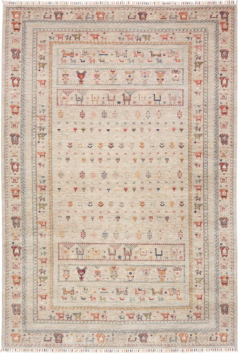 Pakistani rug Design Arijana 9'9"x6'8" 9'9"x6'8", Persian Rug Knotted by hand