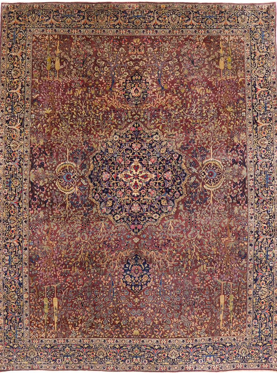 Persian Rug Tabriz Antique 13'4"x10'6" 13'4"x10'6", Persian Rug Knotted by hand