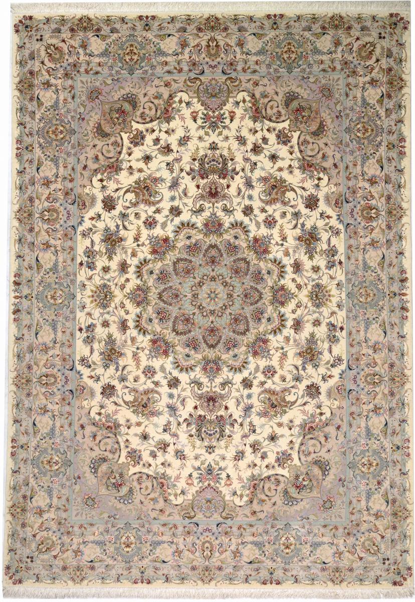 Tapete persa Tabriz 50Raj Fio de Seda 349x245 349x245, Tapete persa Atado à mão