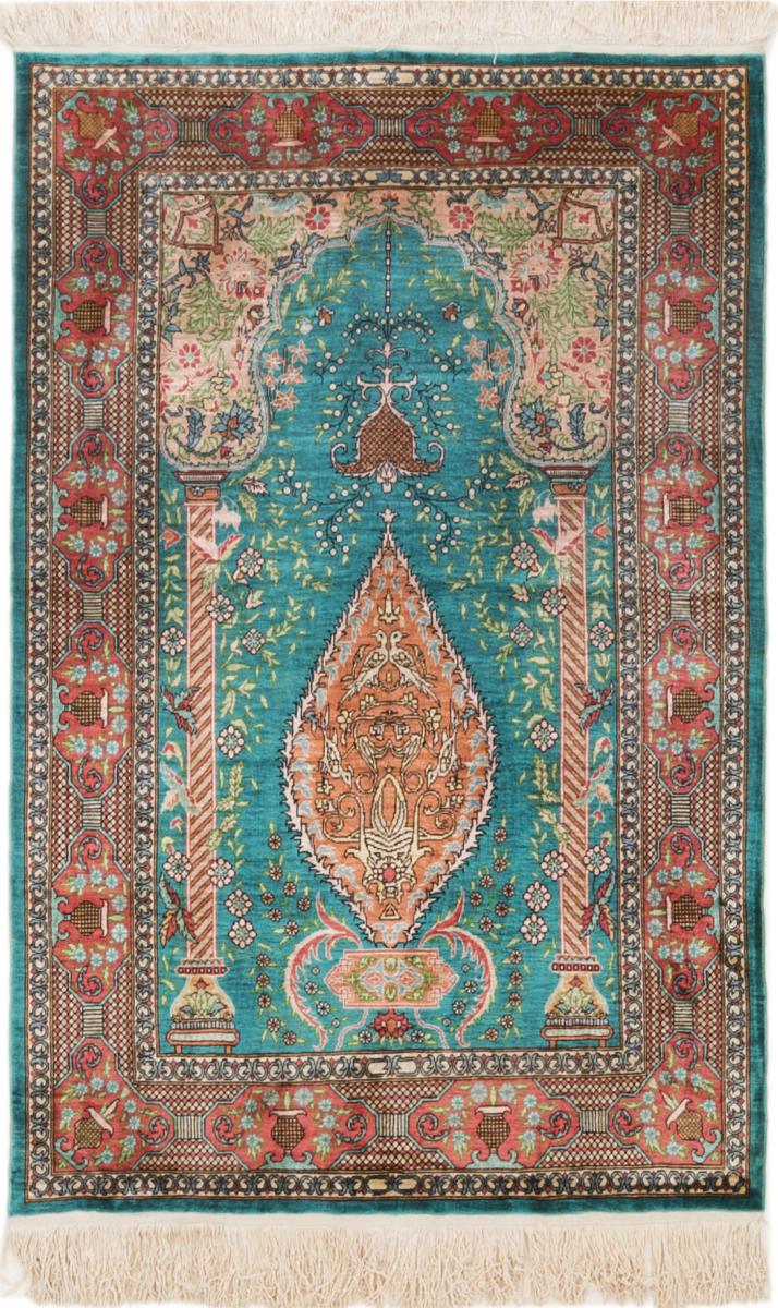  Turkey Silk Warp 114x72 114x72, Persian Rug Knotted by hand