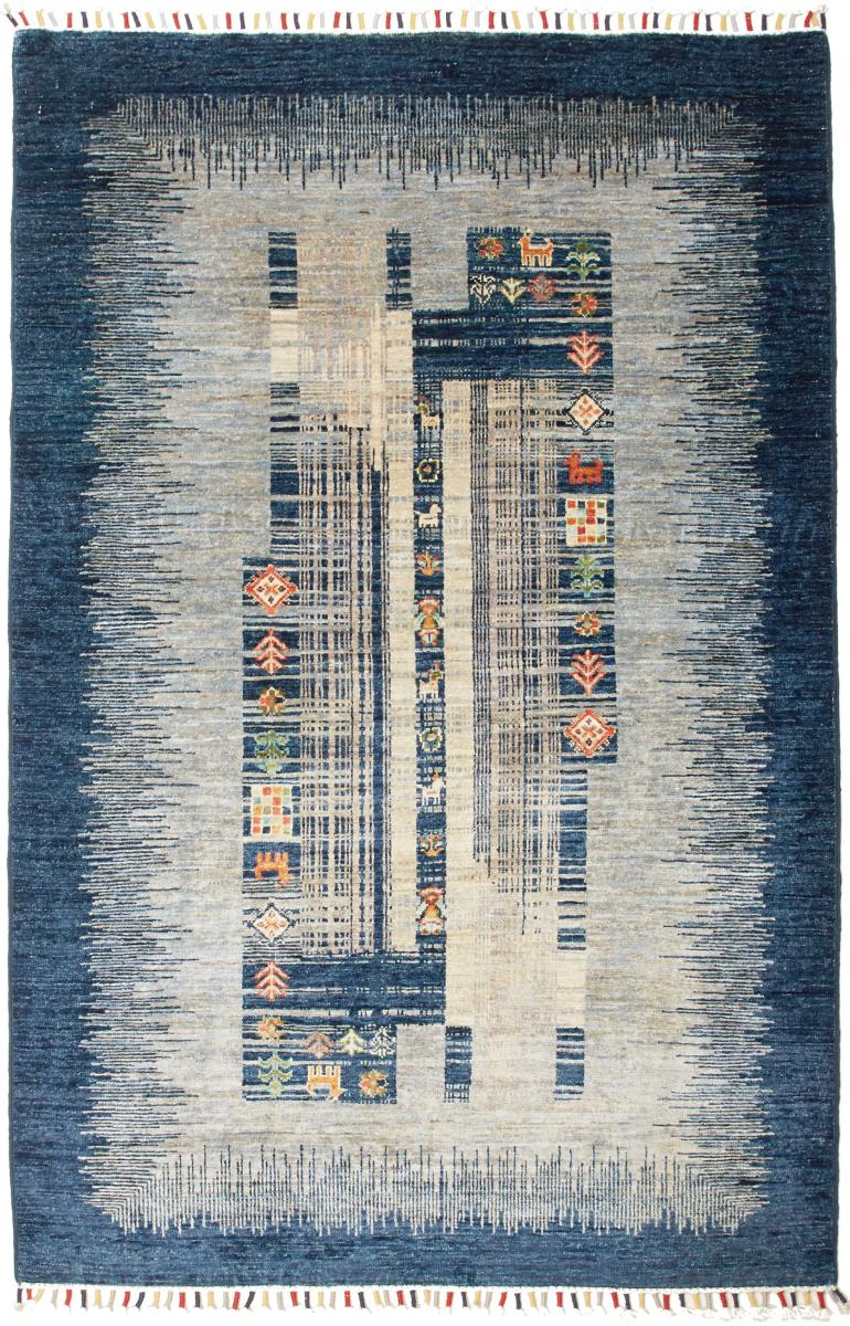 Pakistani rug Design Arijana 6'0"x4'0" 6'0"x4'0", Persian Rug Knotted by hand