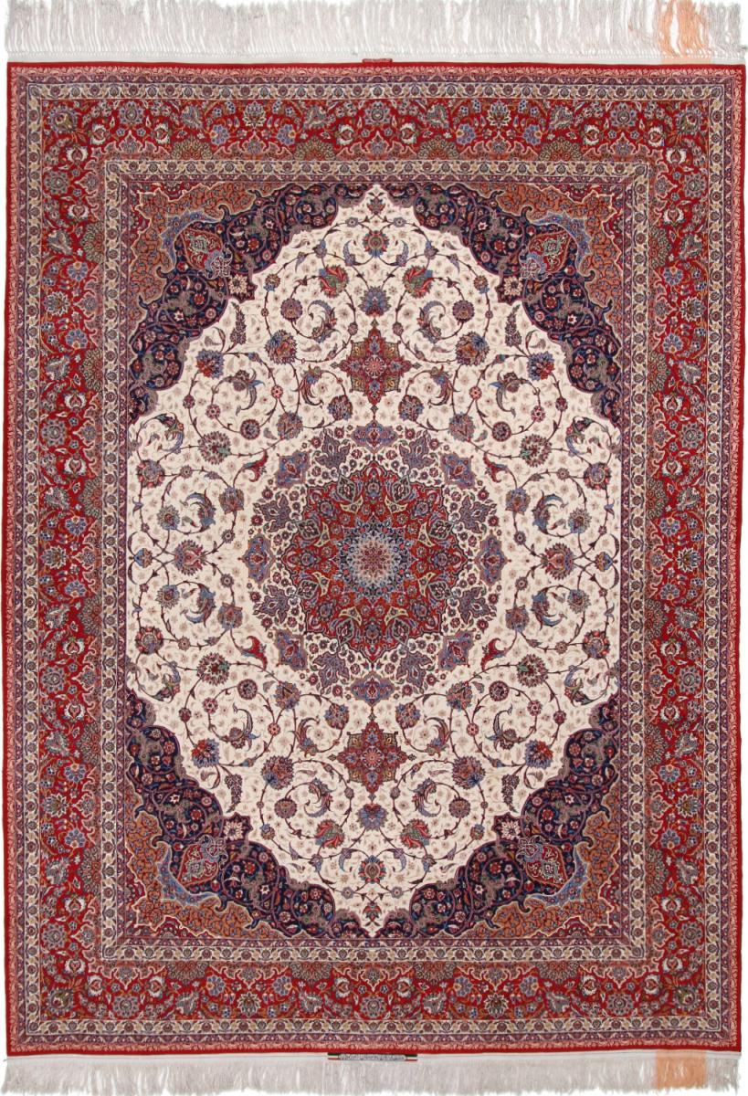 Tapete persa Isfahan Seyrafian Fio de Seda 416x311 416x311, Tapete persa Atado à mão