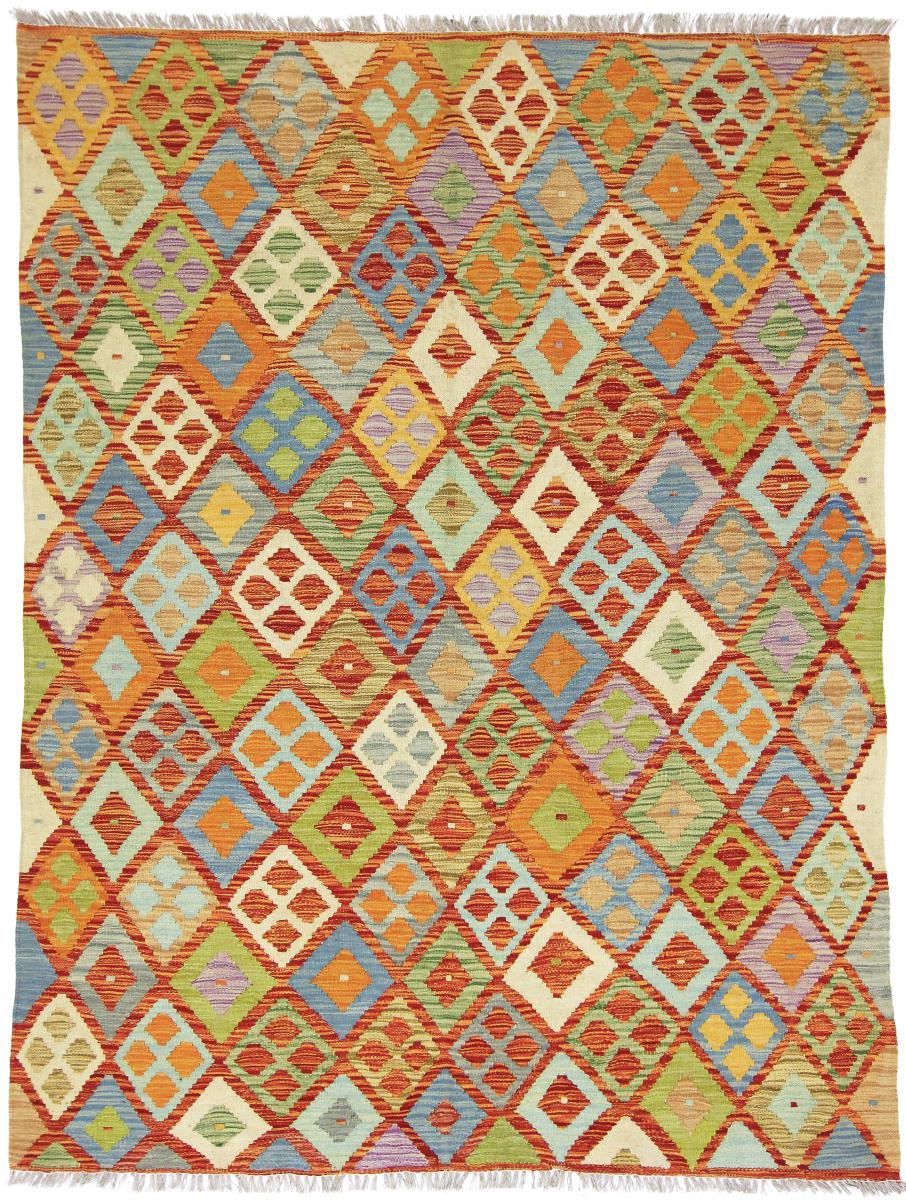 Tapis afghan Kilim Afghan Heritage 200x151 200x151, Tapis persan Tissé à la main