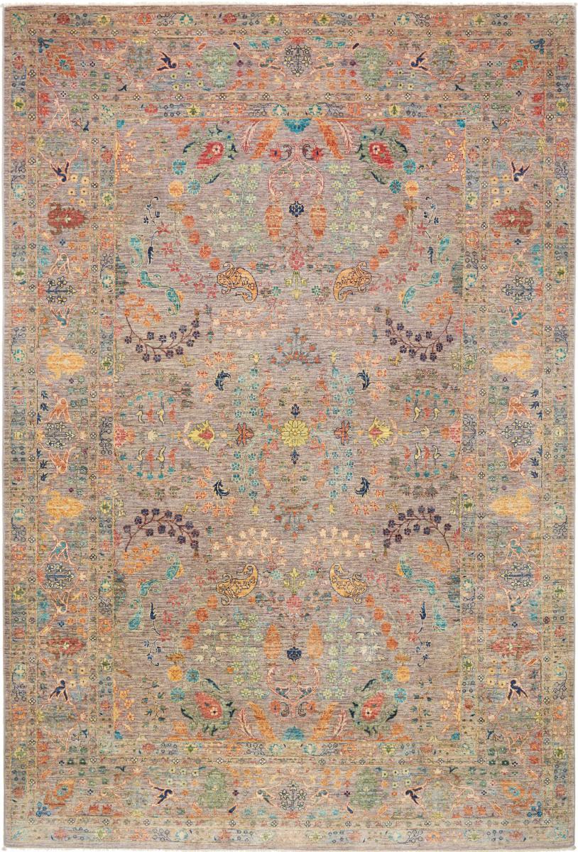 Pakistani rug Design Arijana 9'8"x6'6" 9'8"x6'6", Persian Rug Knotted by hand