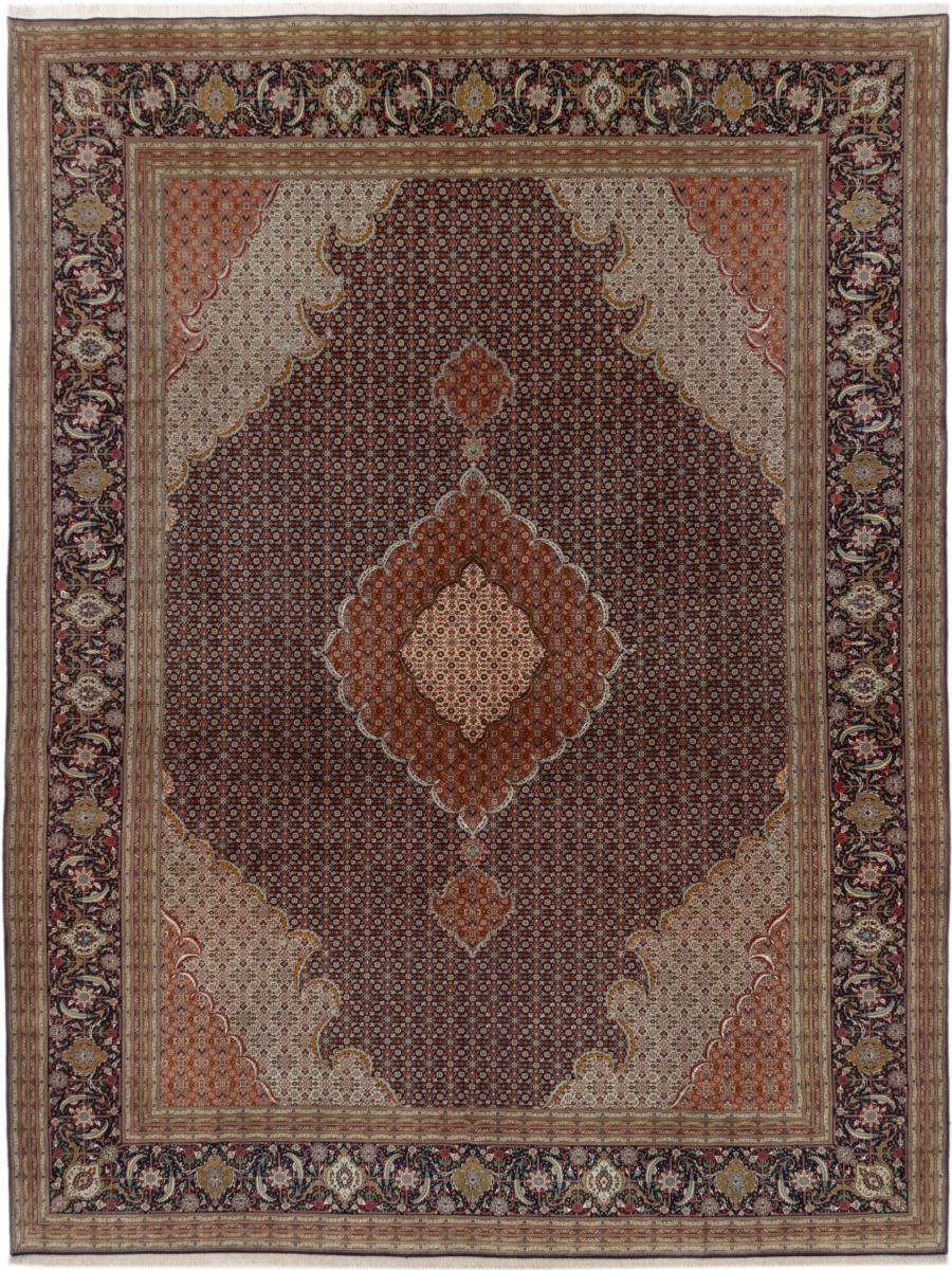 Tapete persa Tabriz Mahi 60Raj 13'0"x9'11" 13'0"x9'11", Tapete persa Atado à mão