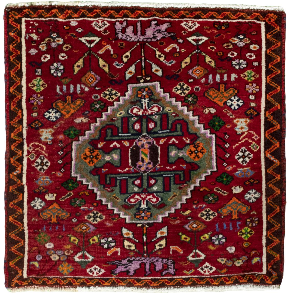 Persian Rug Shiraz 63x60 63x60, Persian Rug Knotted by hand