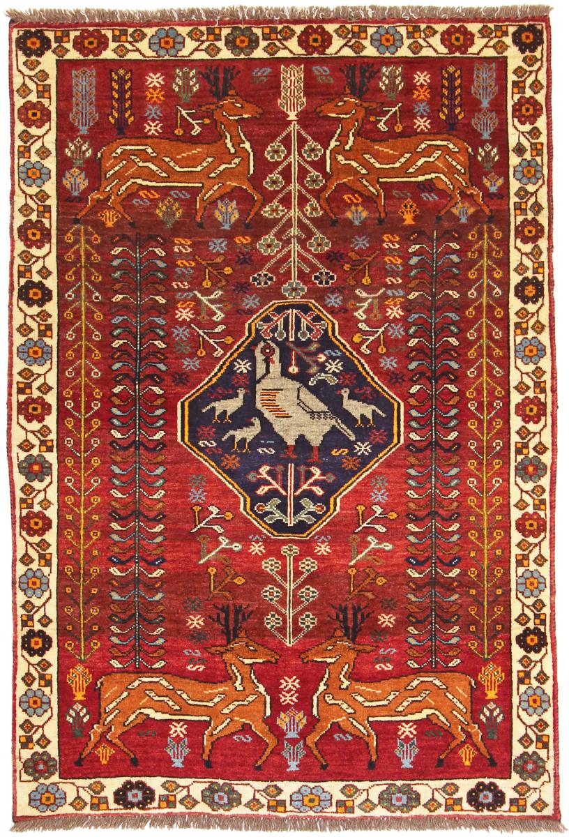 Tapete persa Ghashghai 174x119 174x119, Tapete persa Atado à mão