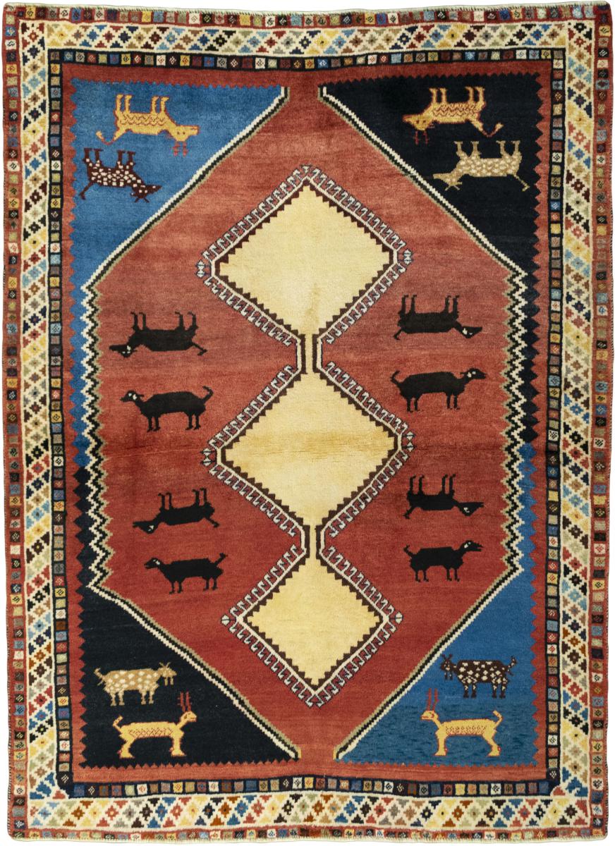 Tapis persan Shiraz 201x151 201x151, Tapis persan Noué à la main