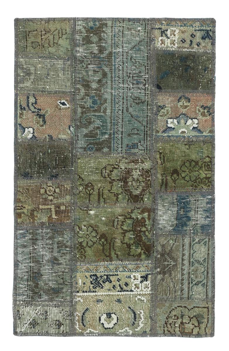 Perzisch tapijt Patchwork 89x59 89x59, Perzisch tapijt Handgeknoopte